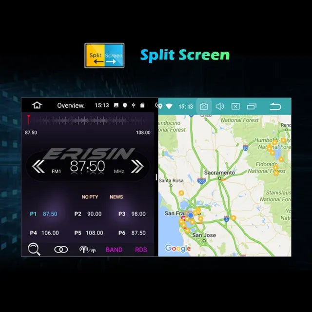 ES2749U Universal Android 10.0 Double Din Car Stereo Touchscreen Headunit Radio GPS Sat Nav DAB+ Bluetooth OBD SWC WiFi
