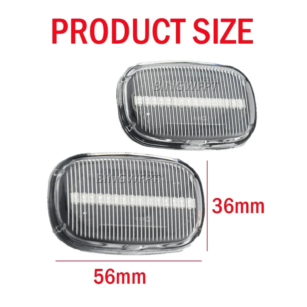 2PCS Car Dynamic Side Marker Blinker Light For Toyota Celica T20 23 Corolla Caldina Avensis Starlet Prius Fielder Verso Runx MR2