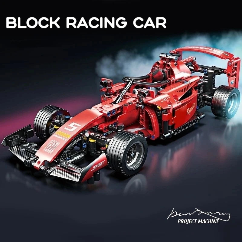 MOC Technical Red Car Building Blocks Set Creative Racing Model Kit DIY Creative Assembly Bricks Toys Birthday Christmas Gift