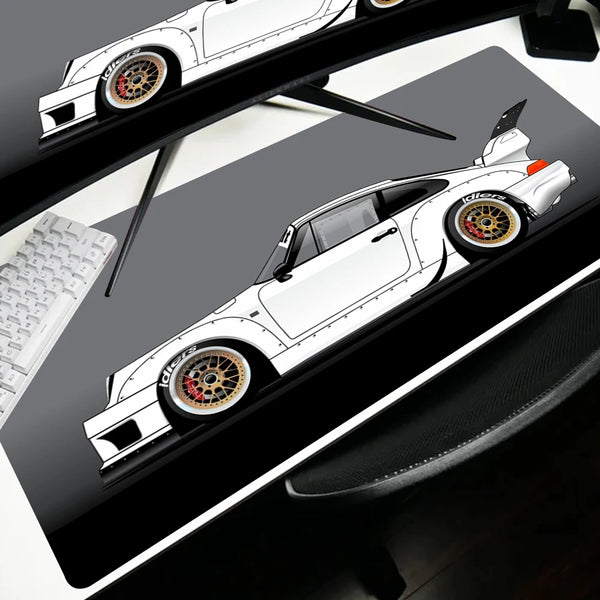 Japan sports car jdm RWB 911 964 933 XXL Mousepad Boy Pad Natural Rubber mousepad Desk Mat Anime Lock edge Mousepad