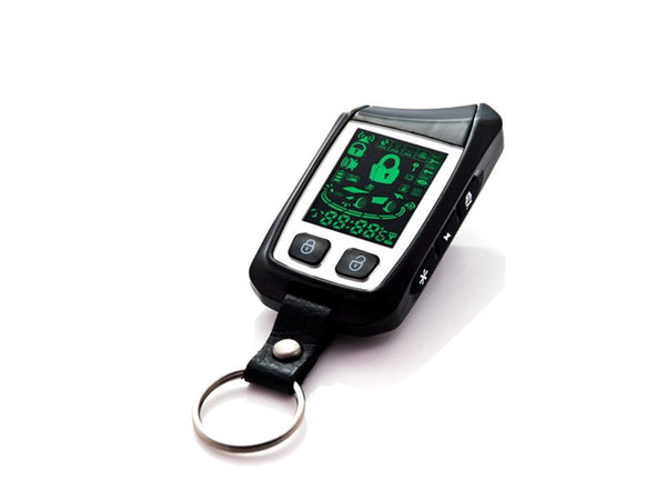 HAWK Aftermarket Universal Vehicle Car Van Motorhome Alarm 2 Way FM To FM LCD Car Alarm with Remote Engine Start + Central Locking + Ultrasonic FM11 + 2x LCD remotes