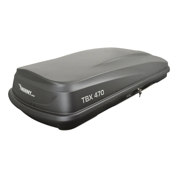 Twinny Load Vehicle Car Roof Box TBX 470 Litre Matt-Anthracite 189x78x38cm 75Kg max load U-Brackets