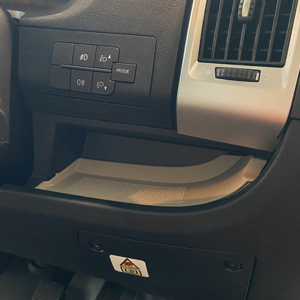 For Vauxhall Movano Lower Dashboard Rubber Inserts/Mats Light Grey autotrail motorhome, camper