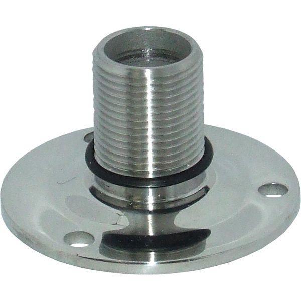 Fixed Antenna Stainless Steel Base 25mm x 70mm 1" | 14 TPI | 4Boats