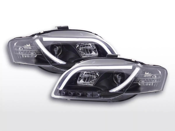 FK Pair LED DRL Lightbar Halo Headlights Audi A4 B7 8E 04-08 black RHD