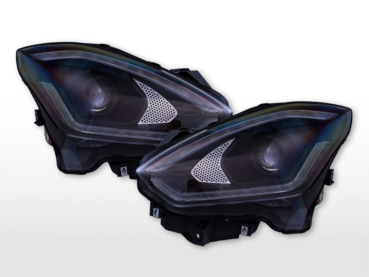 LT Pair Headlights LED DRL Lightbar Halo Suzuki Swift AZ V 17-23 black LHD