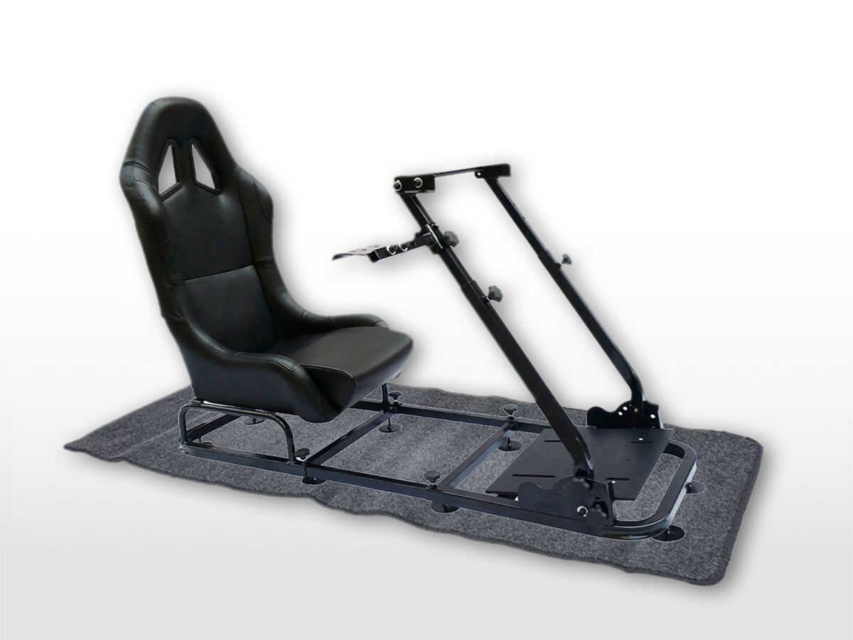 FK Driving Sim Game Folding Chair Simulator Racing Seat & Frame for Xbox PS Console / PC Gaming Wheel & Pedals x5 Colours / Synthetic Leather or Textile Fabric