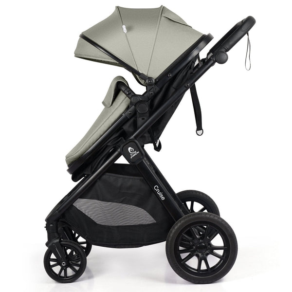For Your Little One Cruise 3 In 1 Travel System With i-Size Car Seat - Pebble Sage (Free Cupholder And Seat Liner Included!)