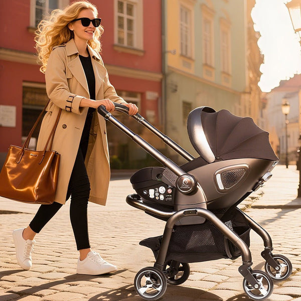 For Your Little One Qubi Infant Car Seat & Stroller - Eclipse Black-Grade A