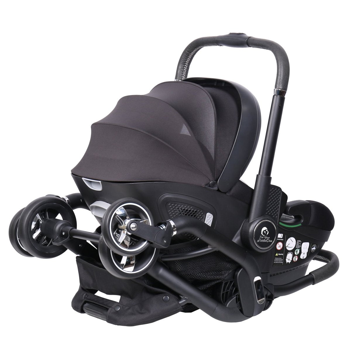 For Your Little One Qubi Infant Car Seat & Stroller - Eclipse Black-Grade A