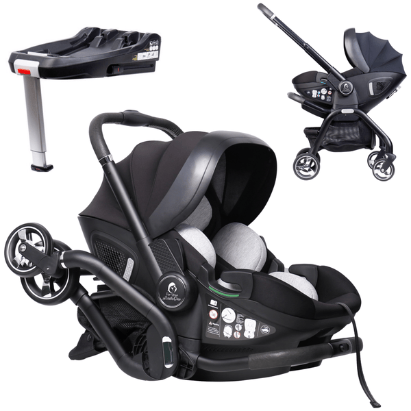 For Your Little One Qubi Infant Car Seat & Stroller & Base - Eclipse Black