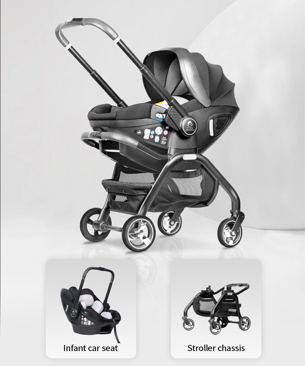 For Your Little One Qubi Infant Car Seat & Stroller & Base - Eclipse Black