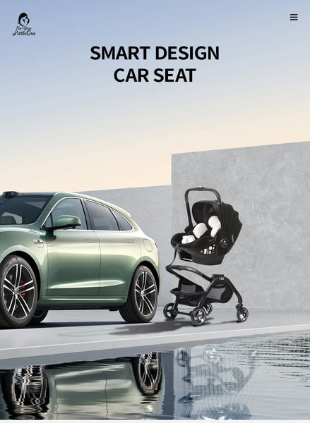 For Your Little One Qubi Infant Car Seat & Stroller - Eclipse Black-Grade A