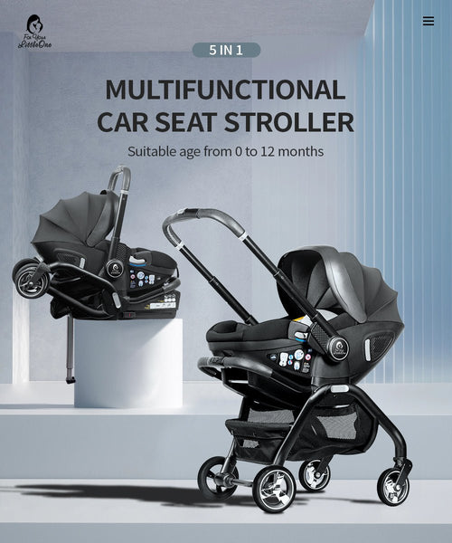 For Your Little One Qubi Infant Car Seat & Stroller - Eclipse Black-Grade A