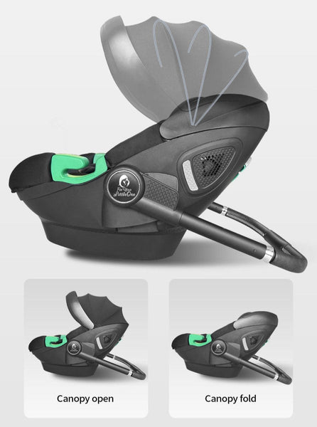 For Your Little One Qubi Infant Car Seat & Stroller & Base - Eclipse Black