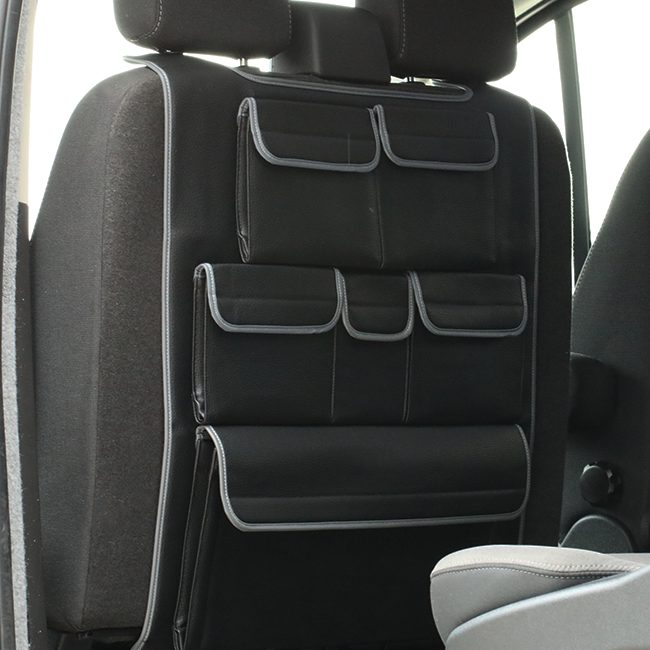 For Ford Transit Custom Double Seat Back Organiser – Premium Leatherette Storage Solution