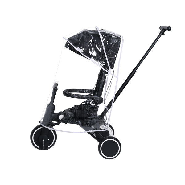 Foryourlittleone Xplor Plus 6 in 1 Foldable Trike - Jet Black (10m-5y)