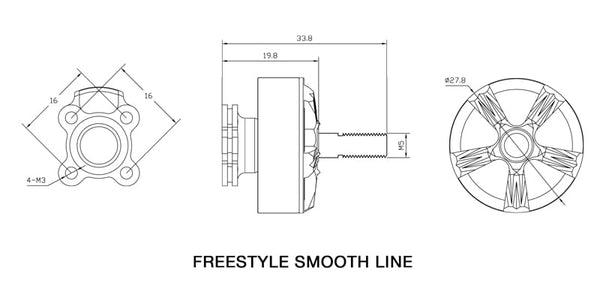 Xnova Freestyle Smooth Line 2207 Brushless Motors (4 Pack)