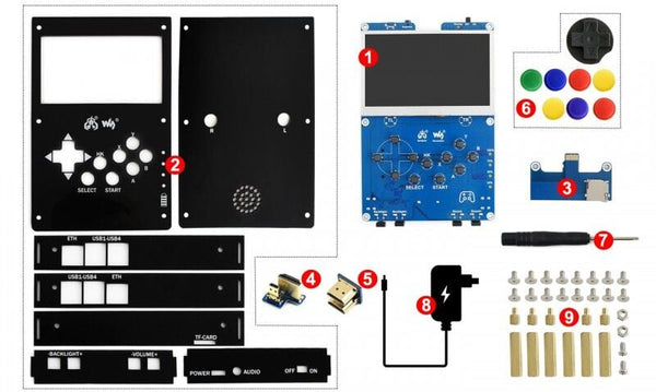 GamePi43 DIY Portable Recalbox Game Console Kit