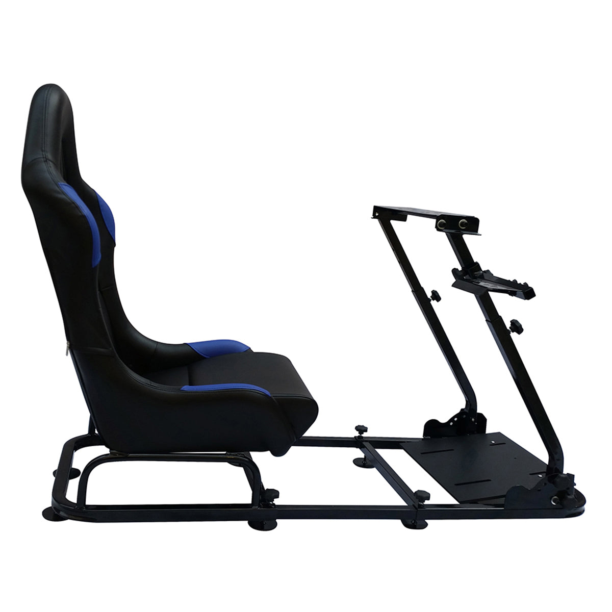 FK Driving Game Sim Racing Simulator Frame + BLUE Seat Wheel Pedals Xbox PS PC