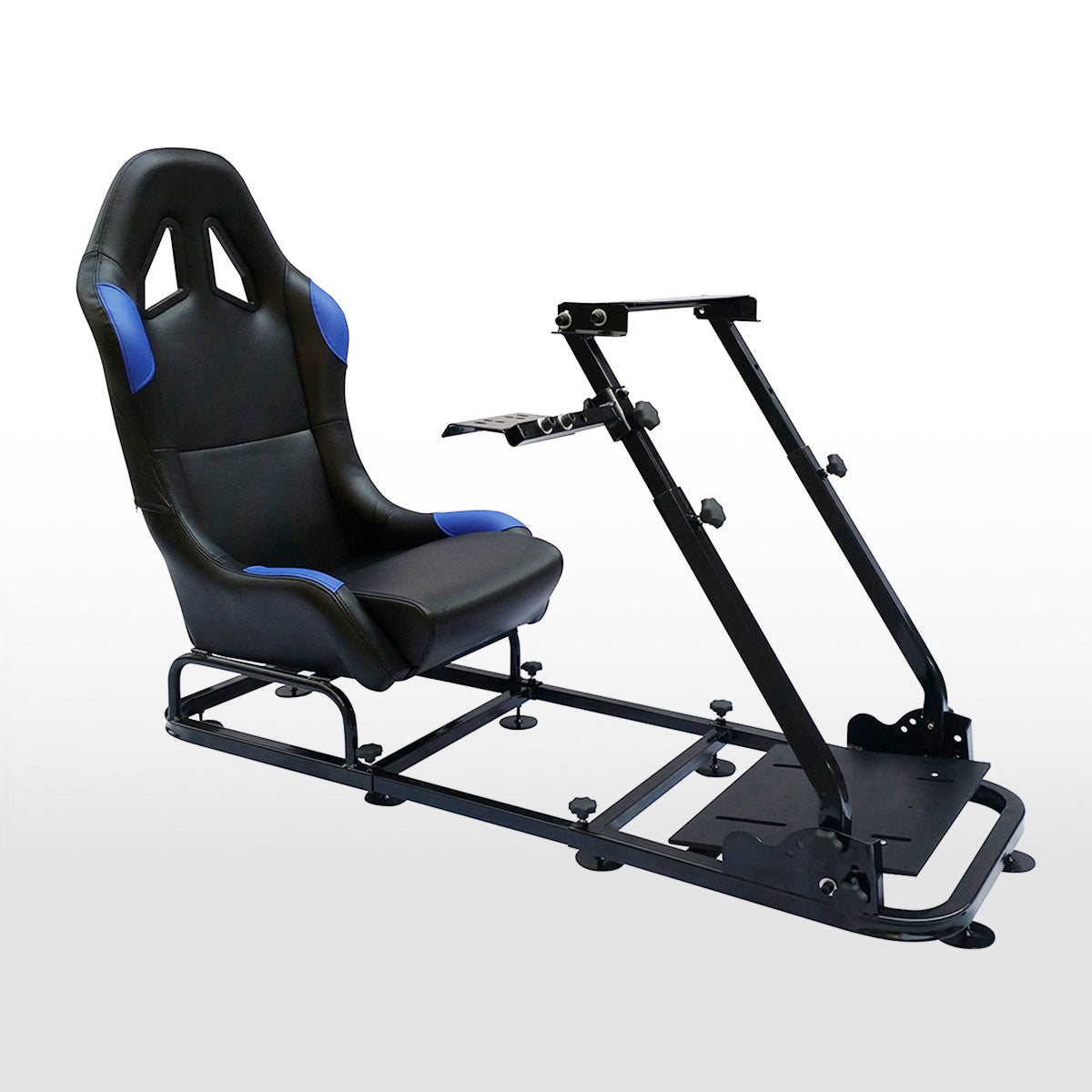 FK Driving Game Sim Racing Simulator Frame + BLUE Seat Wheel Pedals Xbox PS PC