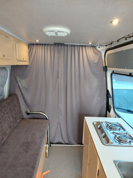 For Mercedes Dodge Sprinter Cab Divider Curtain Kit with Rail Premium Quality - Van-X