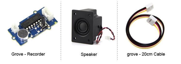 Grove Recorder v2.0 (ISD1820PY) with Loudspeaker/Volume Amplifier (NS8002)