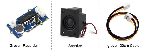 Grove Recorder v2.0 (ISD1820PY) with Loudspeaker/Volume Amplifier (NS8002)