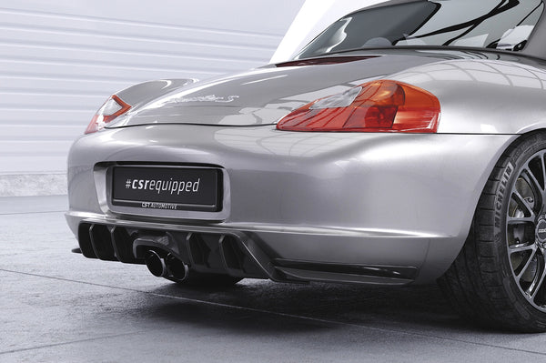 CSR Porsche Boxster 986 Rear bumper diffuser splitter apron ABE HA420-M in Matte Carbon Finish - Ready to Fit