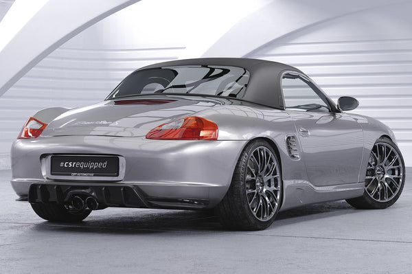 CSR Porsche Boxster 986 Rear bumper diffuser splitter apron ABE HA420-M in Matte Carbon Finish - Ready to Fit
