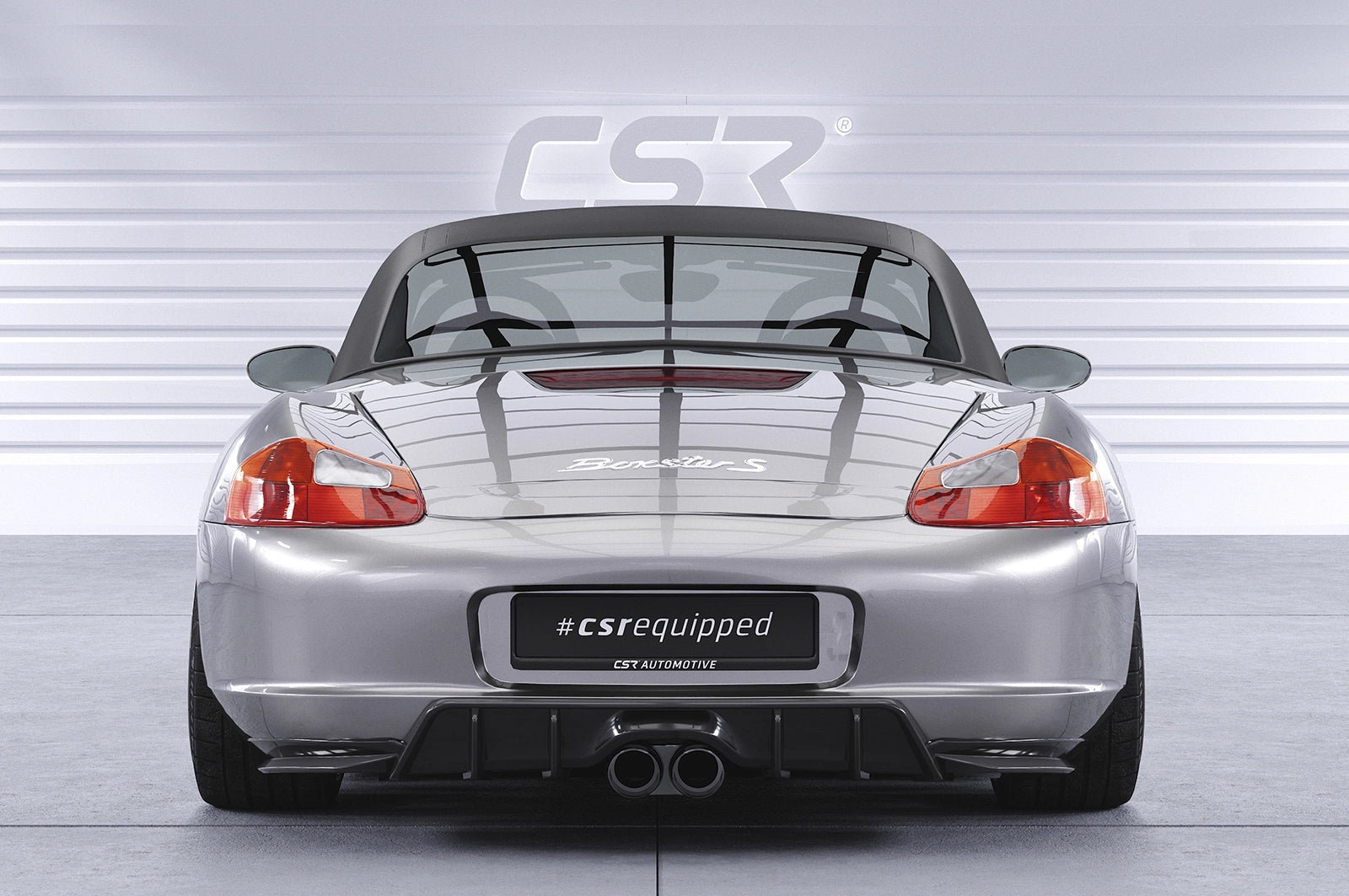 CSR Porsche Boxster 986 Rear bumper diffuser splitter apron ABE HA420-M in Matte Carbon Finish - Ready to Fit