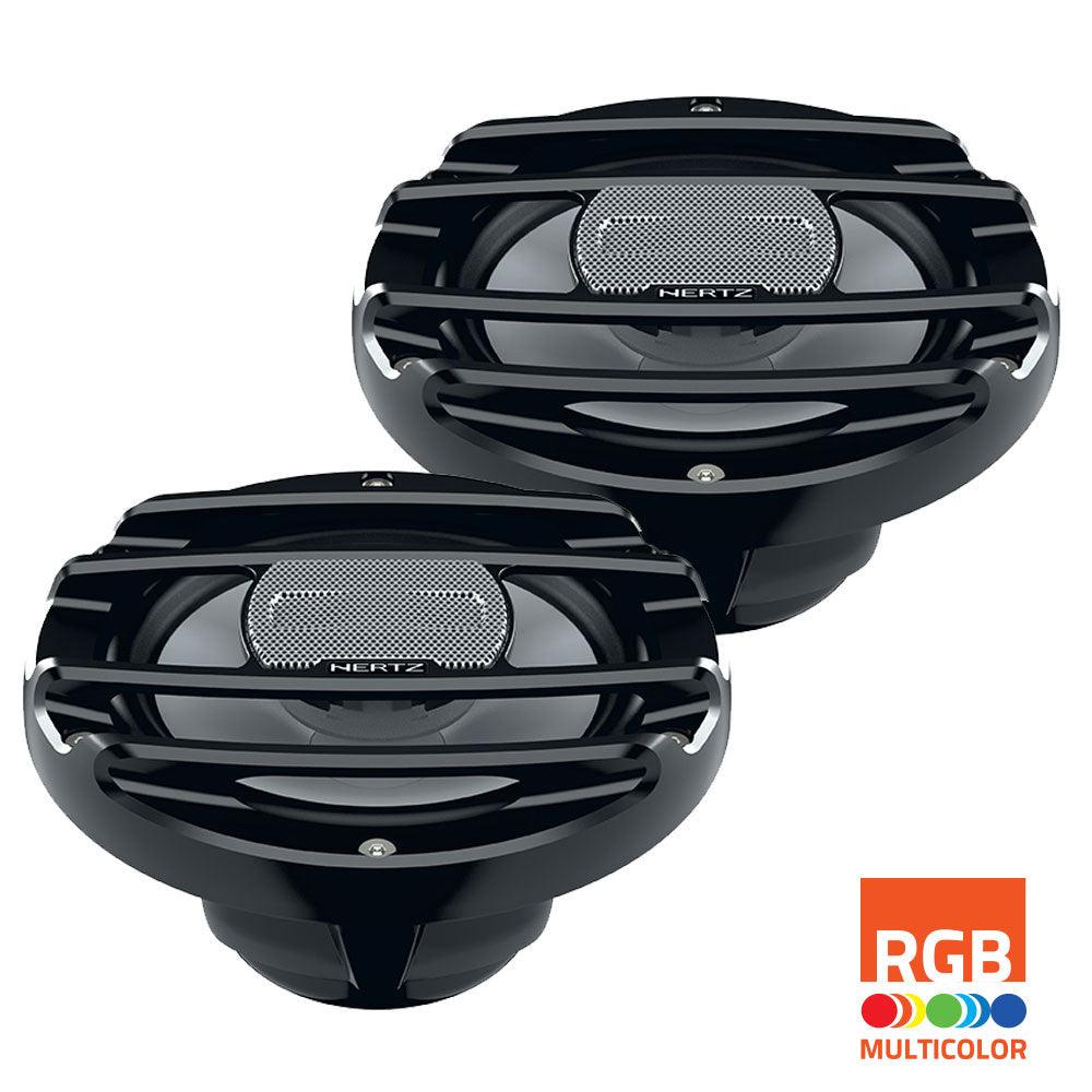 Hertz HMX 8 S-LD 200W RGB Marine Speakers 200mm (8\") Black | 4Boats