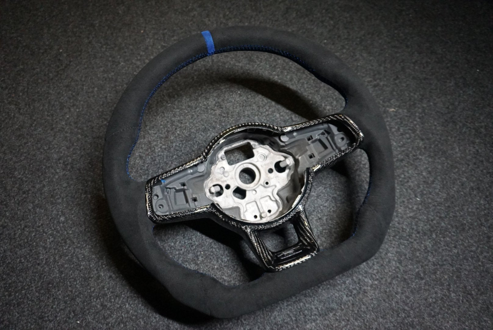 Volkswagen Polo MK6 AW1 Bespoke Custom Alcantara / Leather Steering Wheel (CUSTOM / GTI / R Line / GT 2018 - 2021 Models)