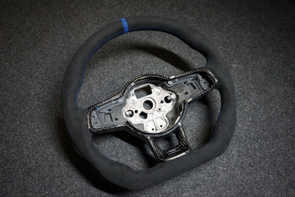 Volkswagen Polo MK6 AW1 Bespoke Custom Alcantara / Leather Steering Wheel (CUSTOM / GTI / R Line / GT 2018 - 2021 Models)