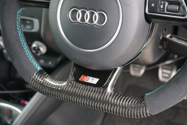Audi A1 / S1 8X Carbon Fibre Custom Flat Bottom Steering Wheel (2010 - 2018)