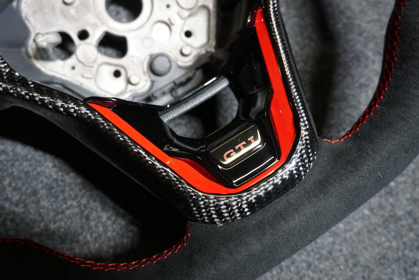 Volkswagen Golf MK8 Bespoke Custom Alcantara / Leather Steering Wheel (CUSTOM /  GTI / GTD / R-Line / R 2020+ Models)