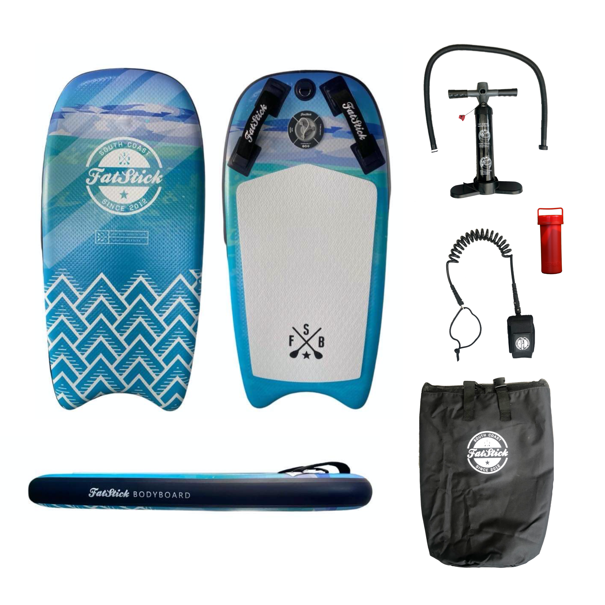 Inflatable 43" FatStick Body Board Package