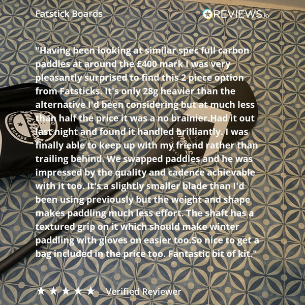 FREE BAG | 3 Piece Full Carbon Paddle Board Paddle - Blue/Pink/Black