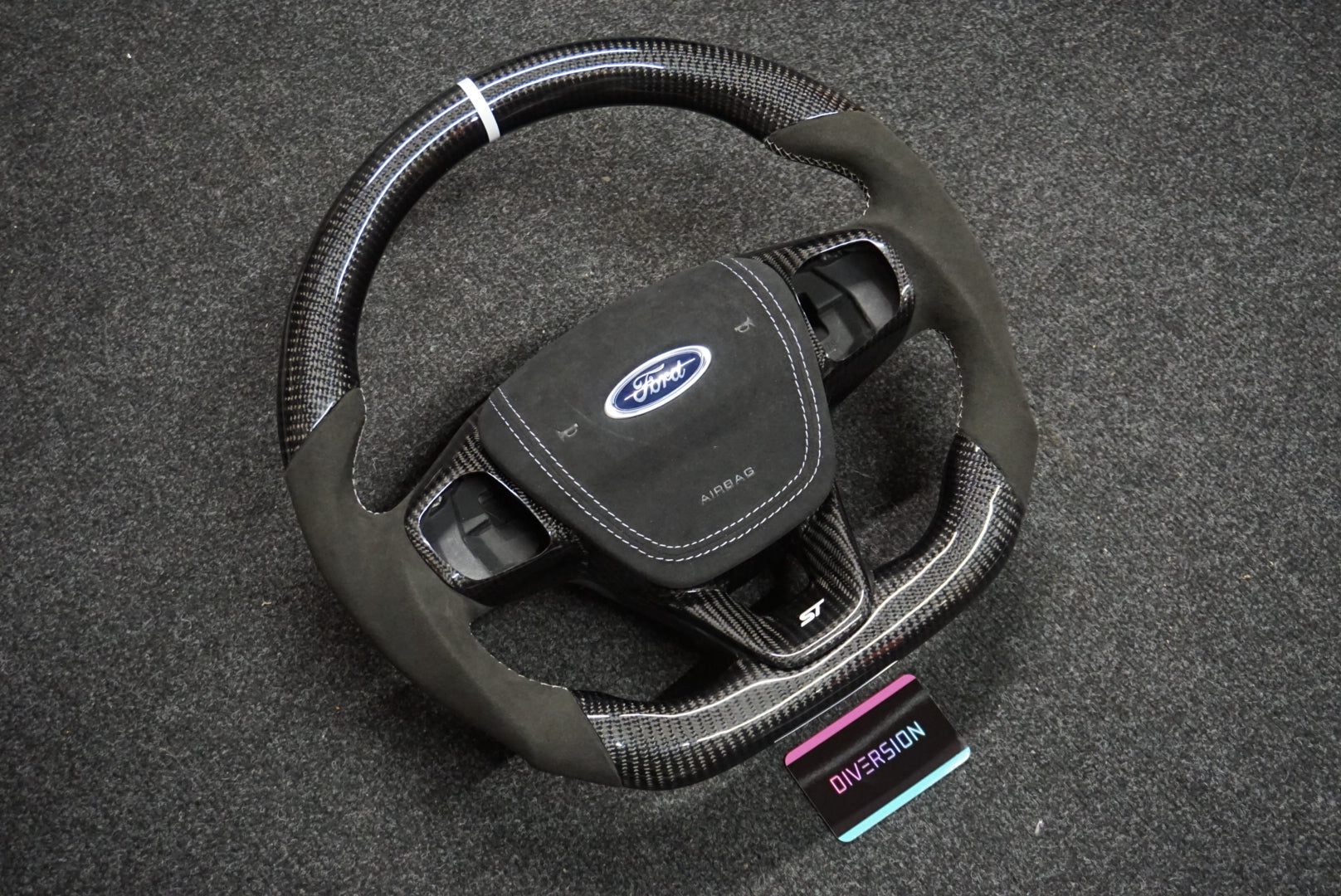 Ford Fiesta MK8 / MK8.5 Carbon Fibre Custom Steering Wheel (MK8 2018 - Present)