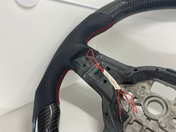 Volkswagen Polo AW MK6 GTI / R Line LED Display Carbon Fibre Steering Wheel (LED CUSTOM / 2018+ Models)