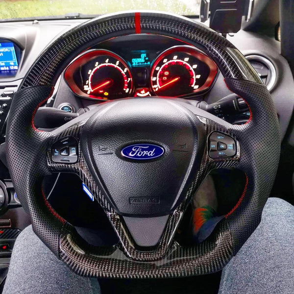 Ford Fiesta Carbon Fibre Custom Steering Wheel (MK7 / MK7.5 - 2009 to 2017)