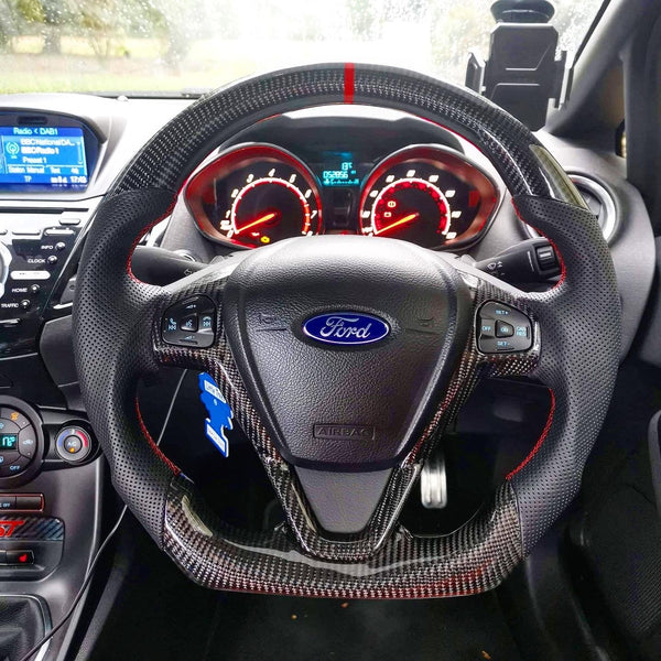 Ford Fiesta Carbon Fibre Custom Steering Wheel (MK7 / MK7.5 - 2009 to 2017)