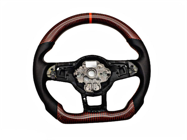 Volkswagen Golf MK7 / MK7.5 GTI / GTD / R-Line / R Carbon Fibre Steering Wheel (CUSTOM / 2013 - 2020 Models)