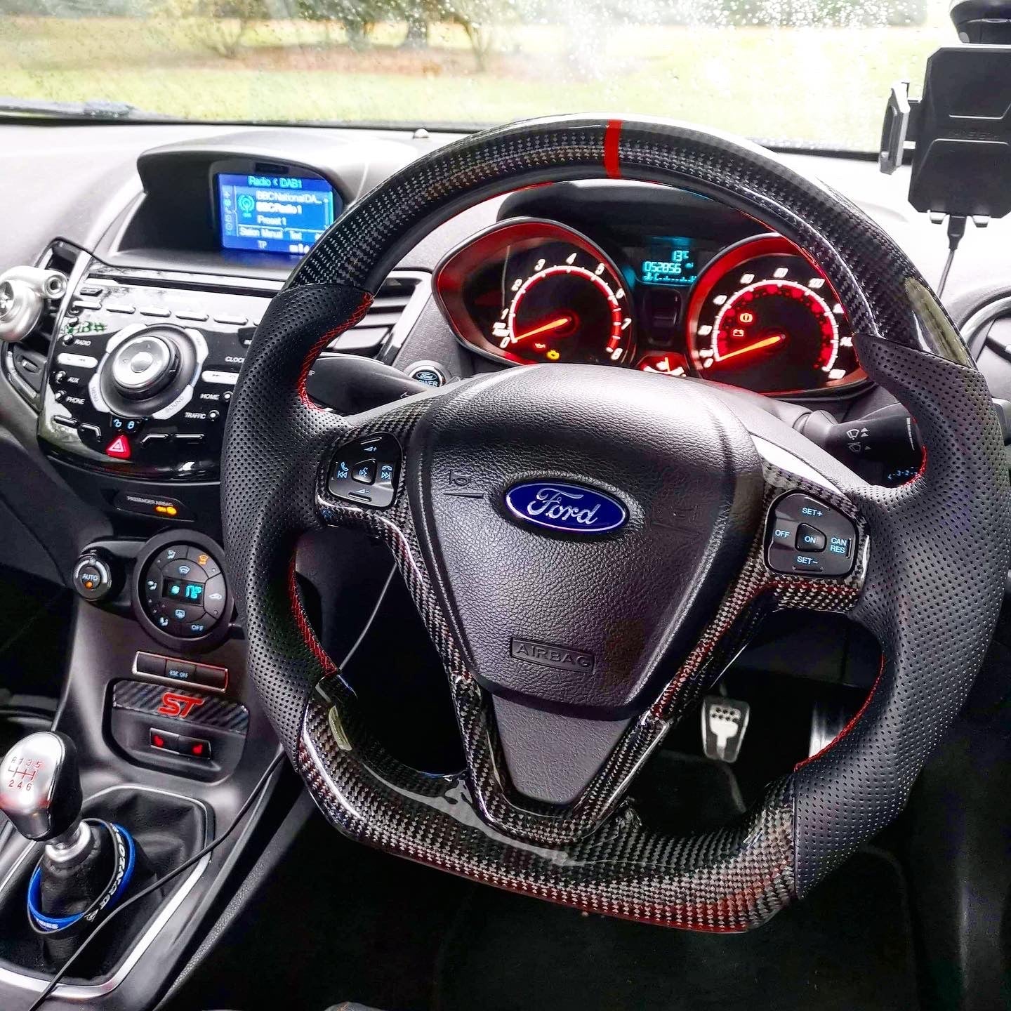 Ford Fiesta Carbon Fibre Custom Steering Wheel (MK7 / MK7.5 - 2009 to 2017)