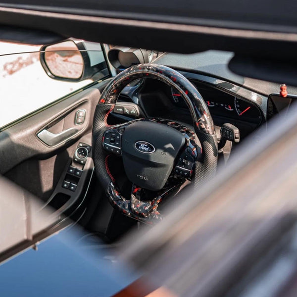 Ford Fiesta MK8 / MK8.5 Carbon Fibre Custom Steering Wheel (MK8 2018 - Present)