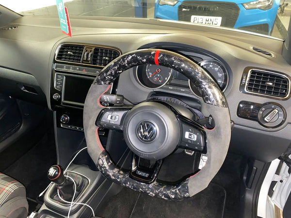 Volkswagen Golf MK7 / MK7.5 GTI / GTD / R-Line / R Carbon Fibre Steering Wheel (CUSTOM / 2013 - 2020 Models)