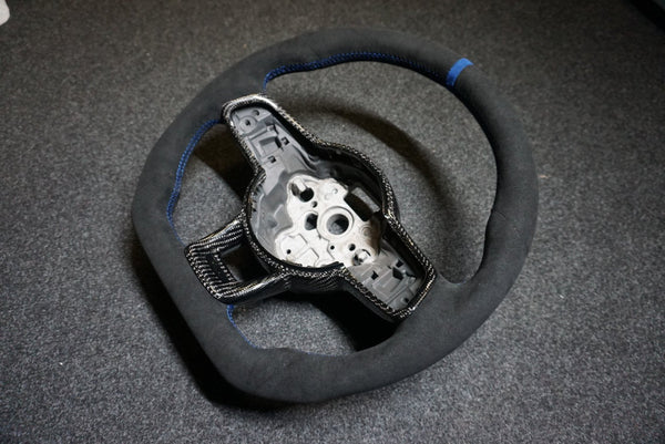 Volkswagen Polo MK6 AW1 Bespoke Custom Alcantara / Leather Steering Wheel (CUSTOM / GTI / R Line / GT 2018 - 2021 Models)