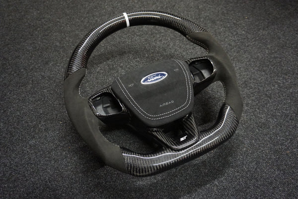 Ford Fiesta MK8 / MK8.5 Carbon Fibre Custom Steering Wheel (MK8 2018 - Present)