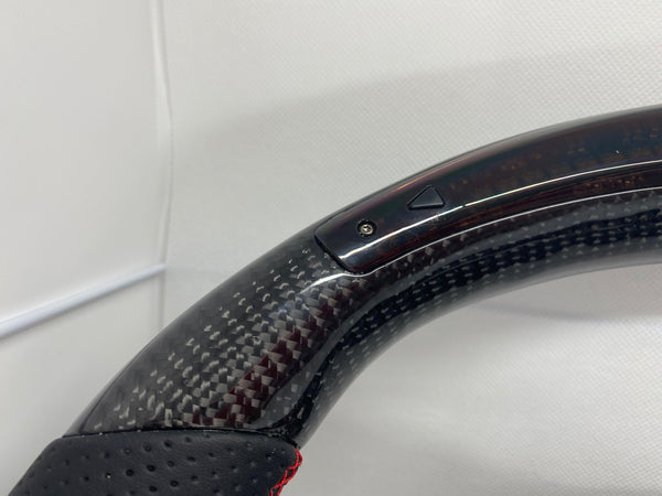 Volkswagen Polo AW MK6 GTI / R Line LED Display Carbon Fibre Steering Wheel (LED CUSTOM / 2018+ Models)