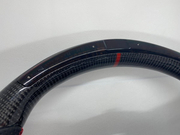 Volkswagen Polo 6C GTI / GT / R Line LED Display Carbon Fibre Steering Wheel (LED CUSTOM / 2014 - 2017 Models)